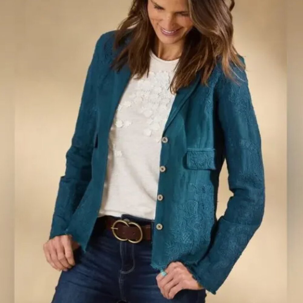 Teresa Lace Linen Jacket - S NWT